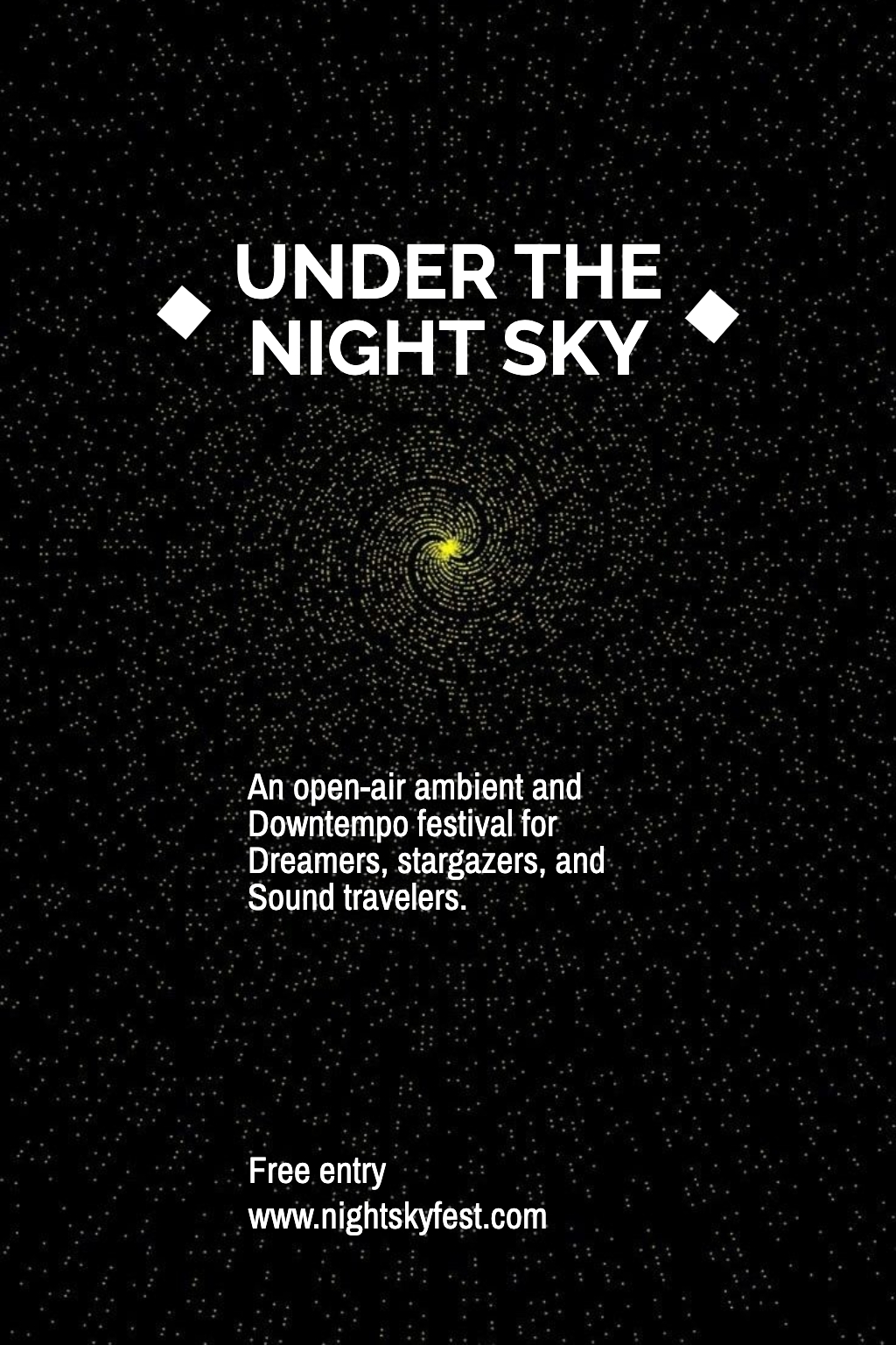 Under the Night Sky Cosmic Festival Promotional Flyer