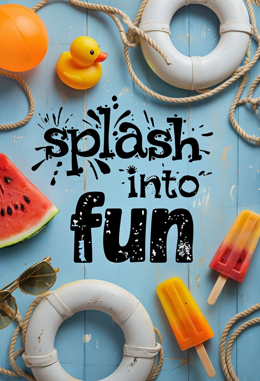 Splash Into Fun Summer Promotional Advertisement Poster