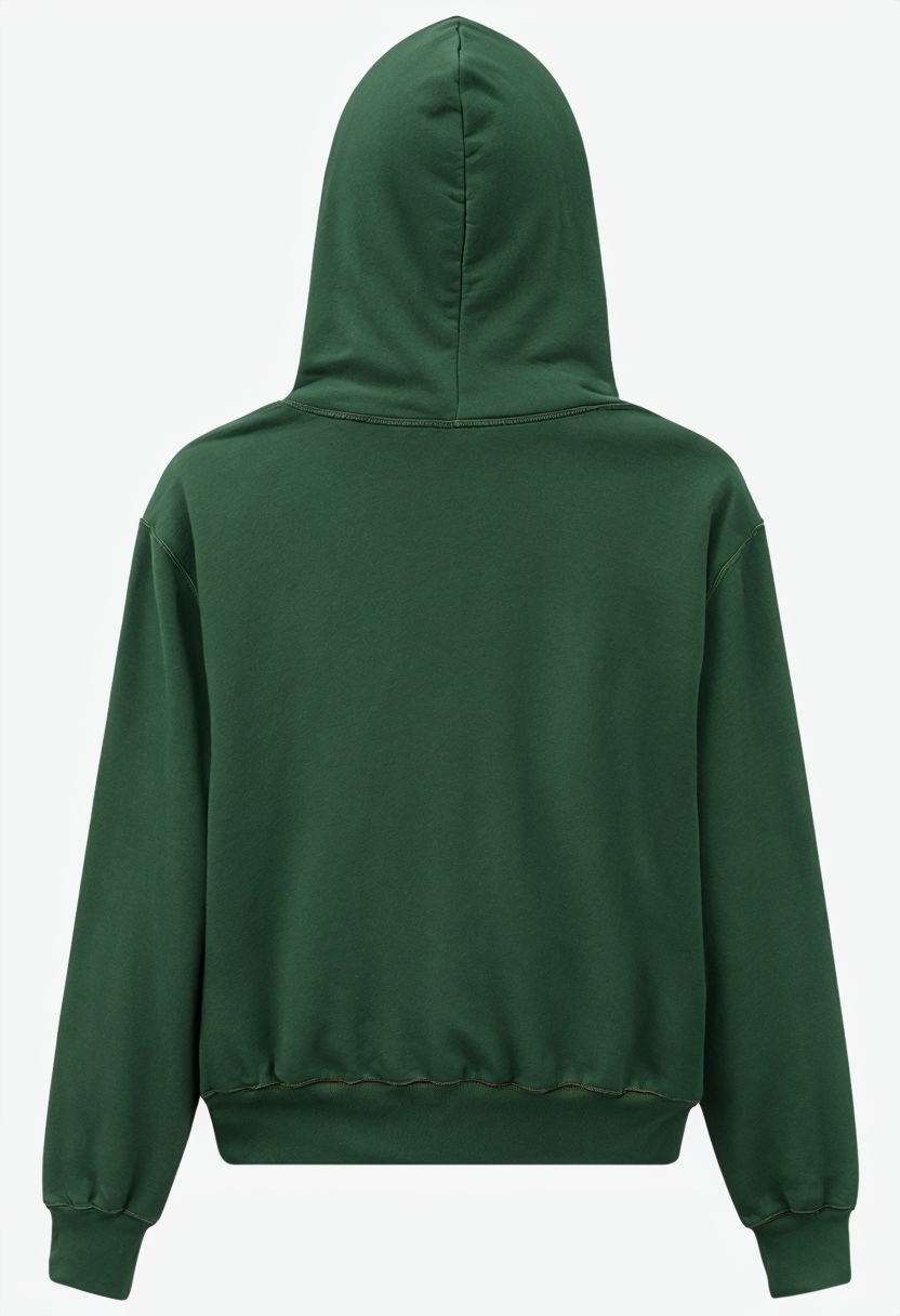 Forest Green Relaxed Fit Hoodie Mockup