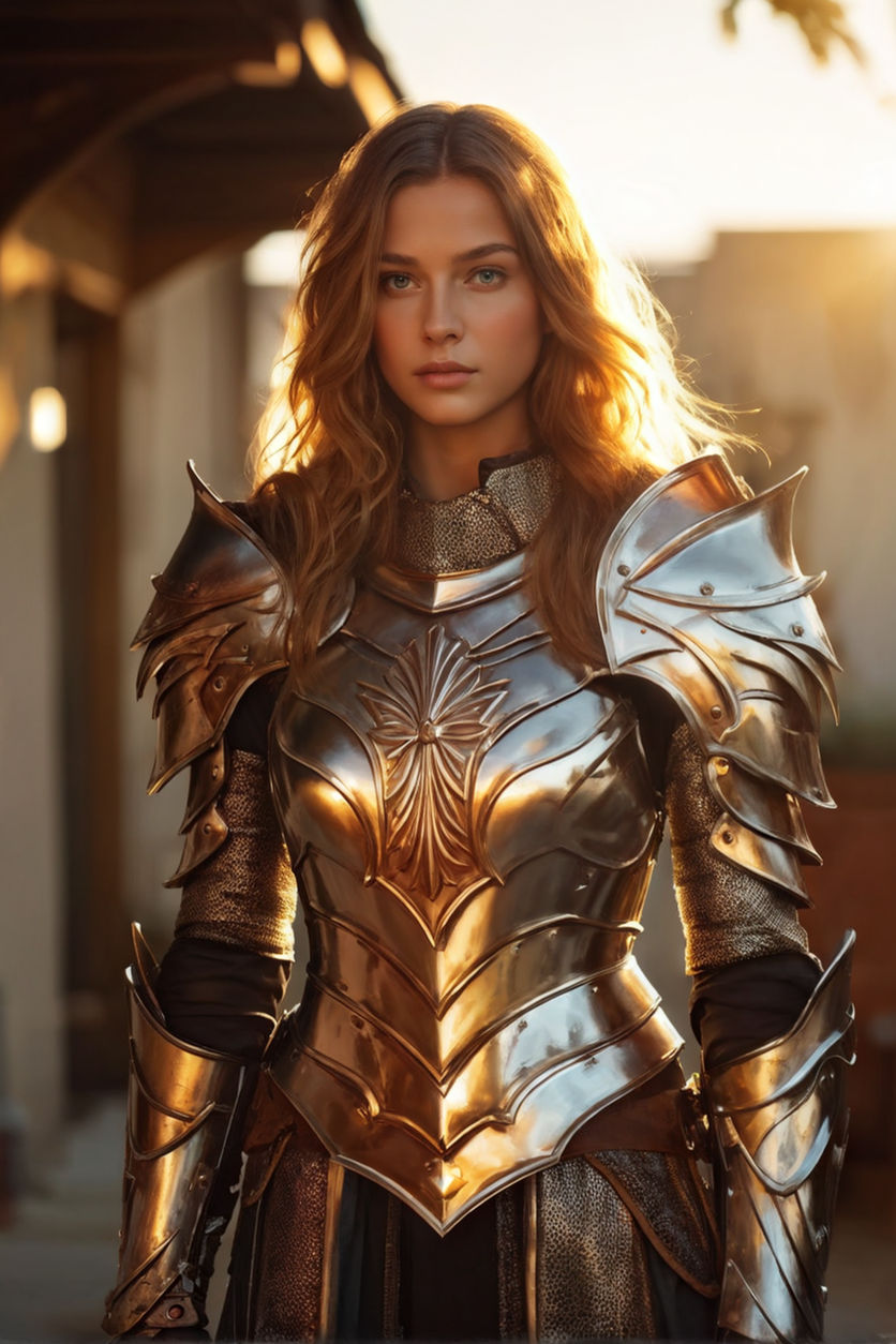 Beautiful female knight