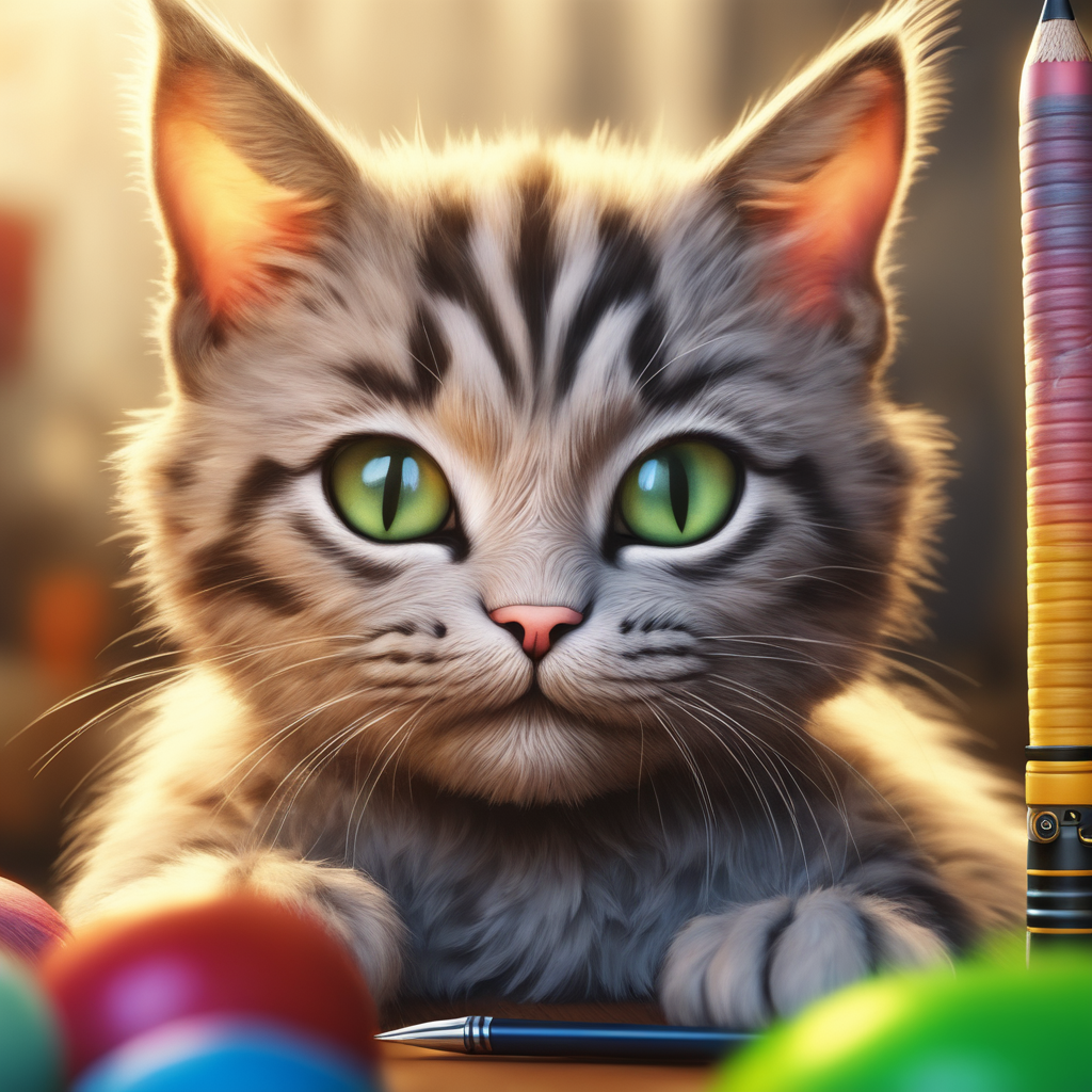 Cat cute cartoon ultra hd by Onur Tüzer - Playground