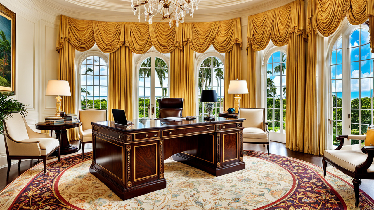 Palm beach regency style mansion office by Annabel Dubuc - Playground