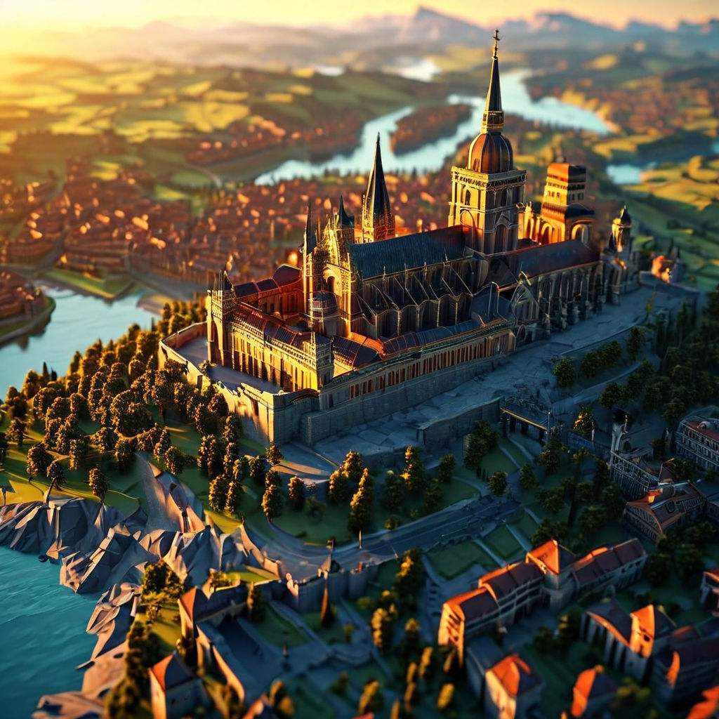 Low poly isometric art of a map of the Holy Roman Empire by Falco ...