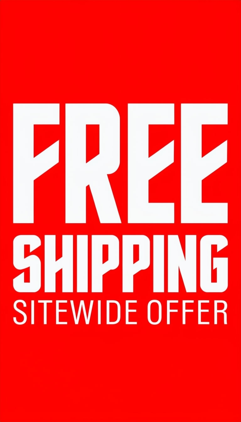 Bold Red Free Shipping Promotional Graphic Design Social Media Post