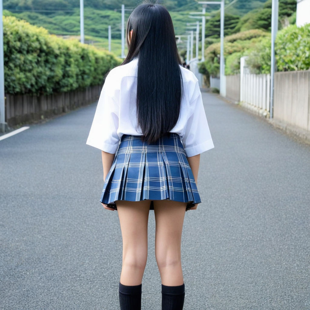 12 year old Japanese school girls full body long black hair... by troy ...