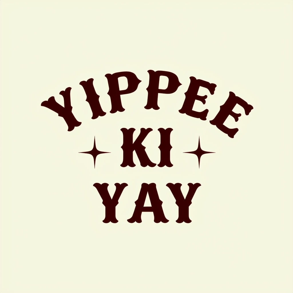 Yippee Ki Yay Bold Western Style Wall Art Decor Hat