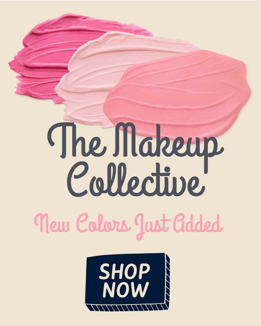 Textured Pink and Coral Makeup Product Advertisement Post