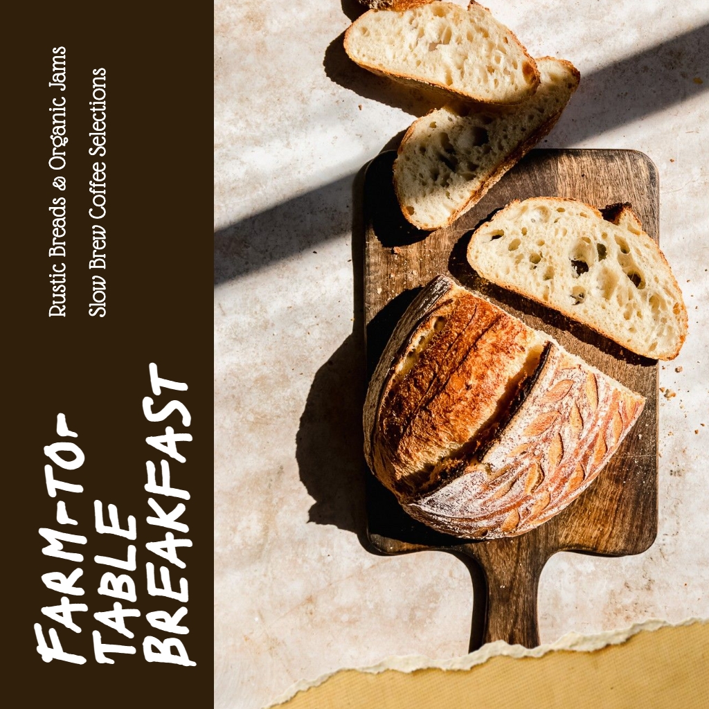 Artisan Bread and Rustic Breakfast Promotion Instagram Post