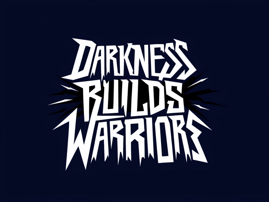 Darkness Builds Warriors Motivational Typography Poster