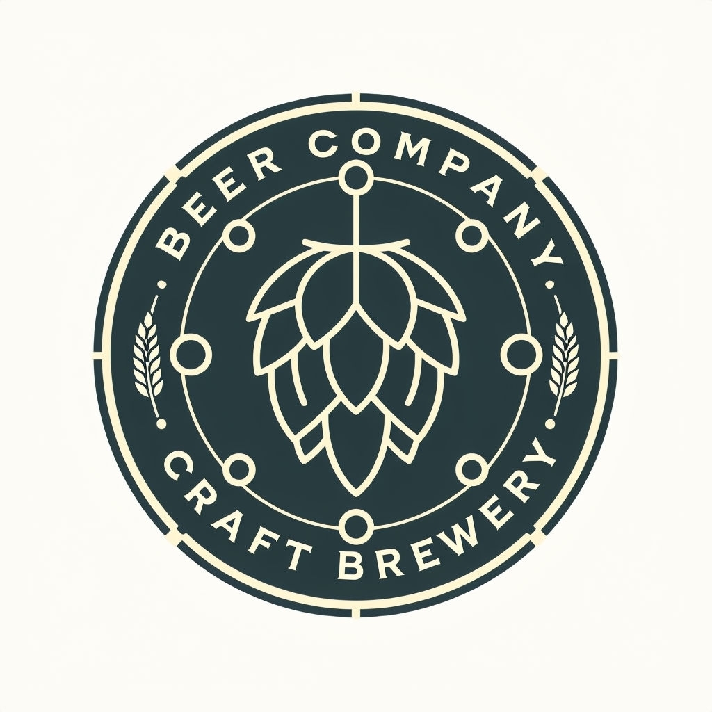 Modern Minimalist Beer Company Logo Design for Craft Brewery