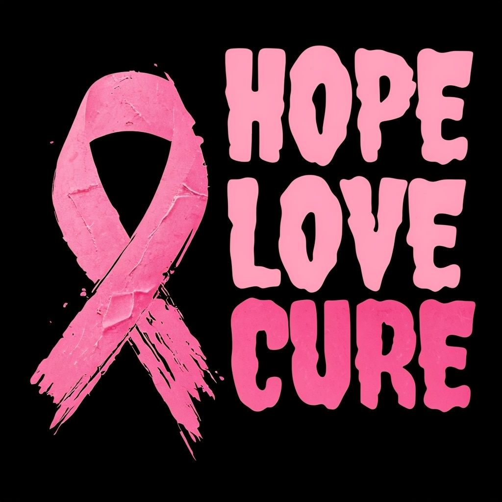 Empowering Breast Cancer Awareness Pink Ribbon T-Shirt