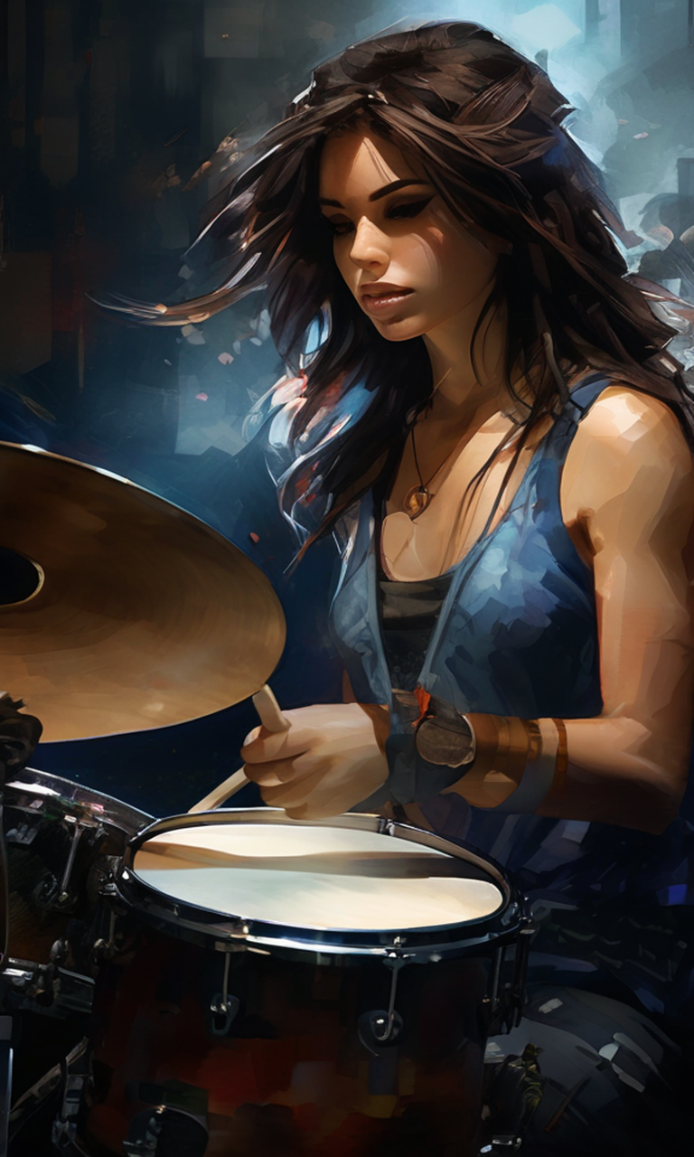 Anime girl playing drums themes areAnime girl playing drums themes are  