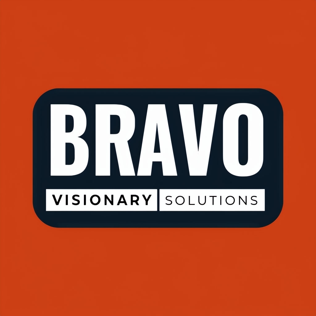 Modern Minimalist Bravo Visionary Solutions Logo