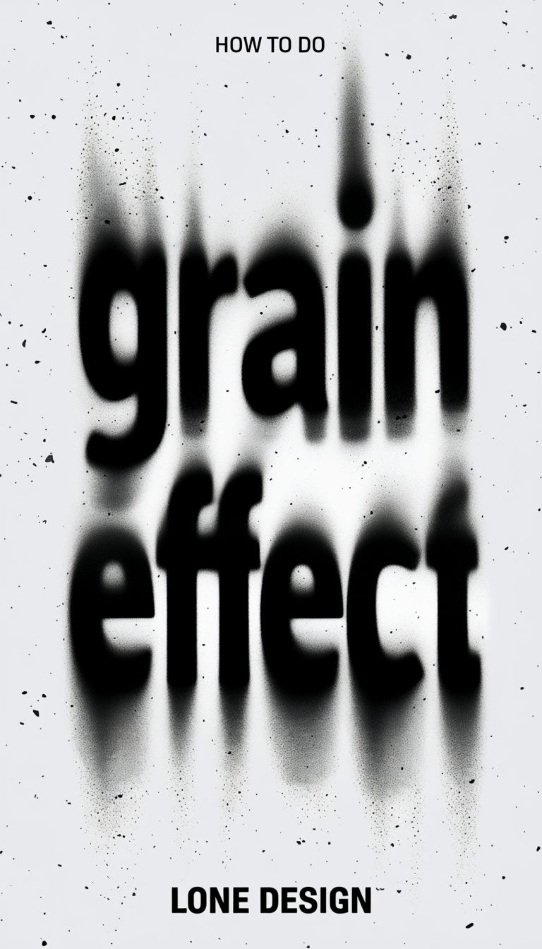 Artistic Grain Effect Graphic Design for Lone Design Ad