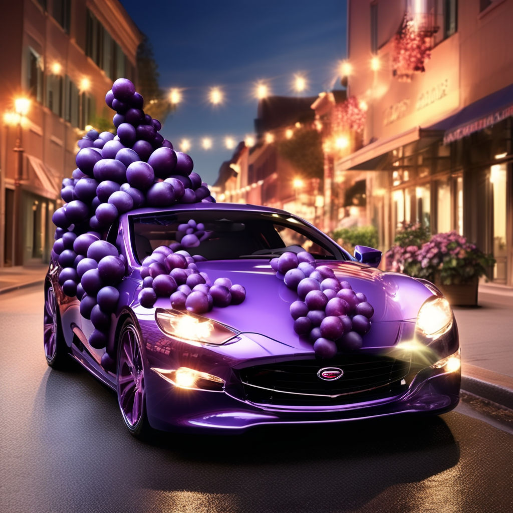 Make the car even more grape themed with pictures of actual ... by Nate ...