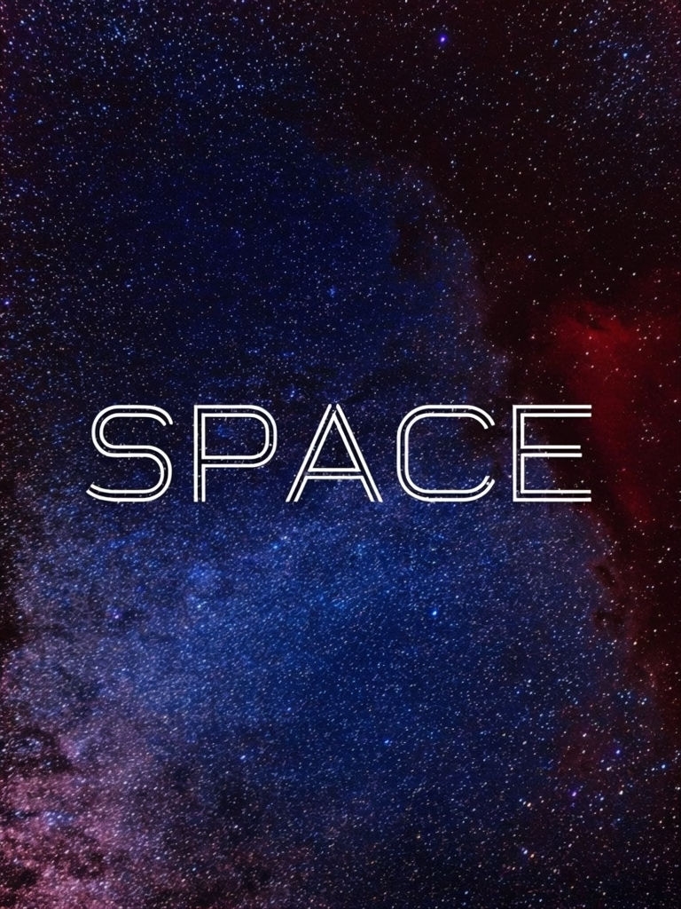 Cosmic Space Artwork with Starry Background and Text Poster