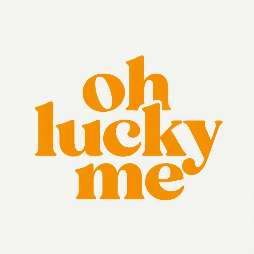 Oh Lucky Me Motivational Typography Design for Mug