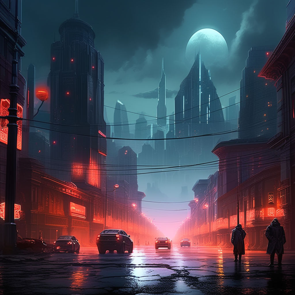 A rich city in night by Cyber Gaming - Playground