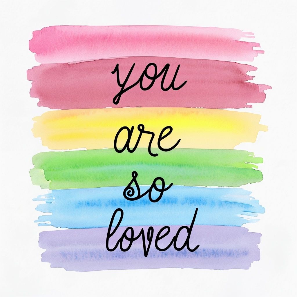 Vibrant Rainbow Watercolor Brushstrokes You Are So Loved Mug