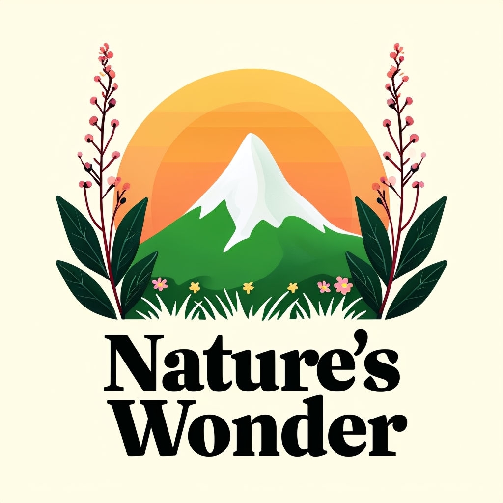 Nature's Wonder Minimalist Mountain Illustration Art