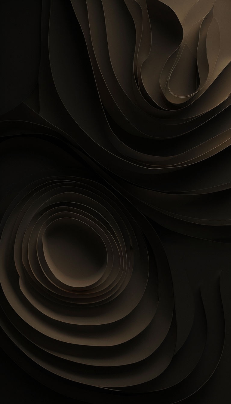 Abstract Curves and Loops Design on Dark Background Mobile Wallpaper