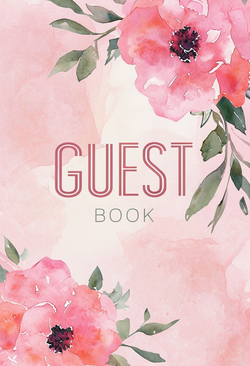 Elegant Modern Floral Wedding Invitation Card Design Event Sign