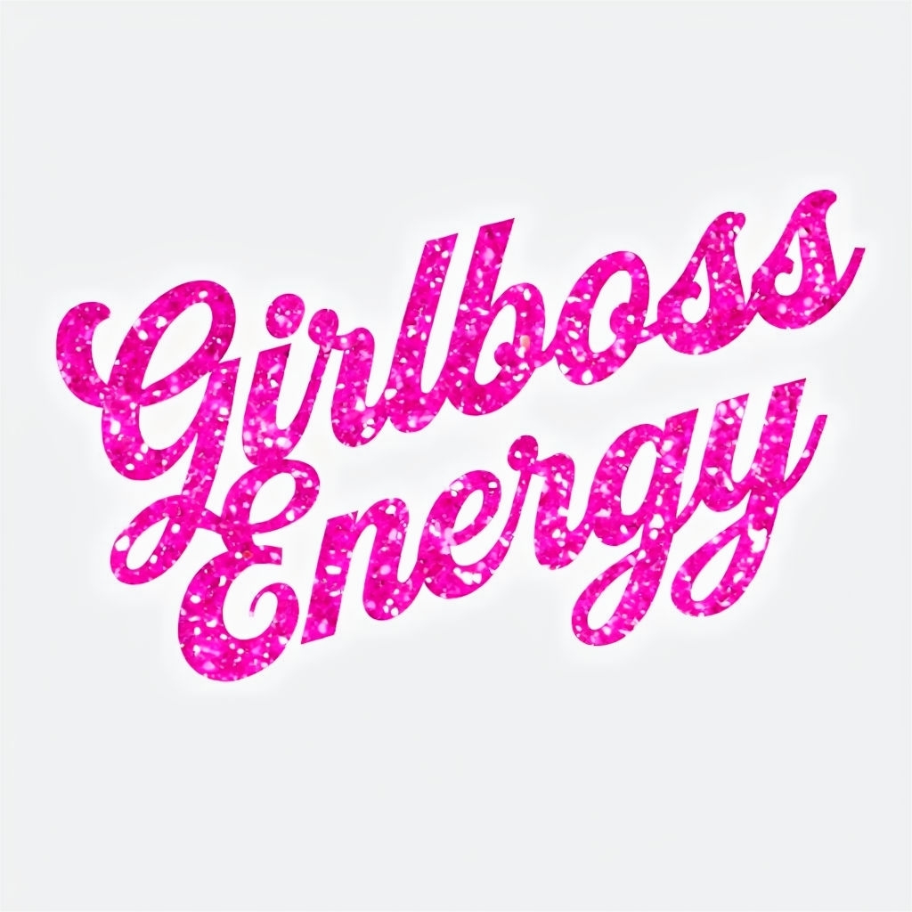 Vibrant Girlboss Energy Glittery Script Coffee Mug