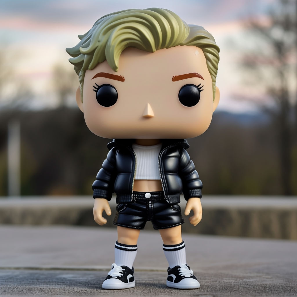 Stylized Pop Culture Vinyl Figurine Close-Up Photograph Art