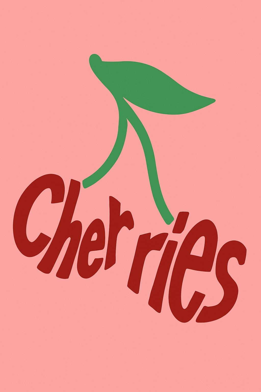 Playful Retro Cherries Graphic Design on Light Pink T-Shirt