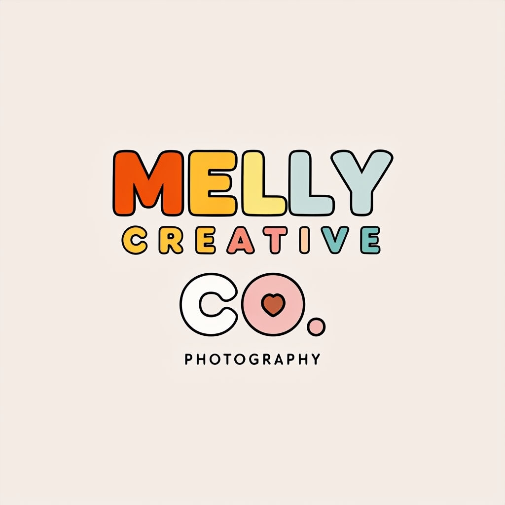 Colorful Minimalist Melly Creative Co. Logo