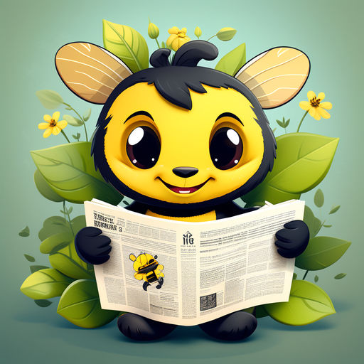 Create an illustration 3f of a cute bee with an expressive f... by Mari ...