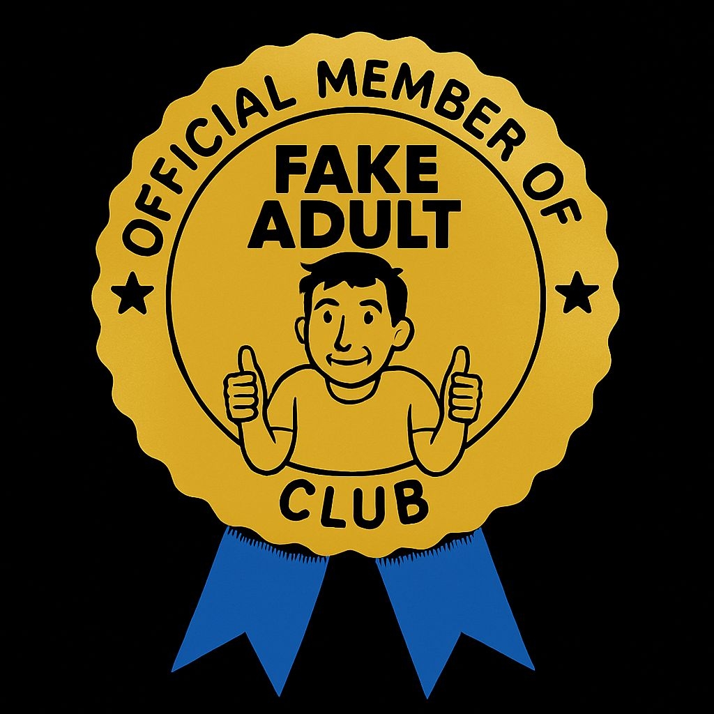 Gold Badge Official Member of Fake Adult Club T-Shirt