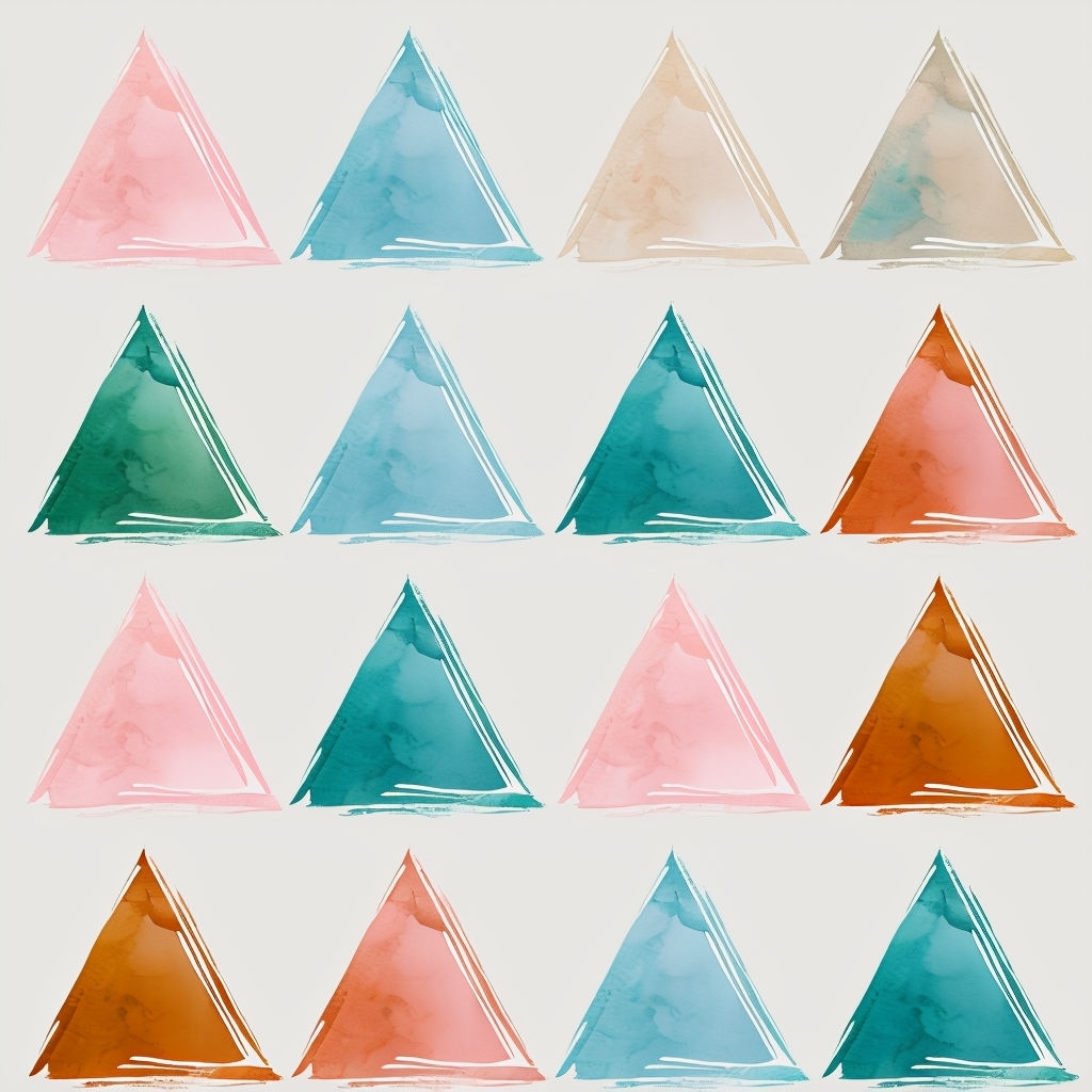 Pastel Triangular Shapes Seamless Pattern Design