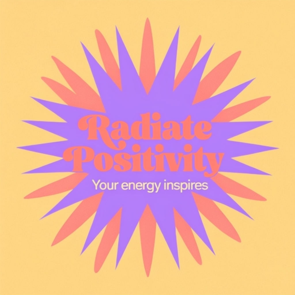 Vibrant Radiate Positivity Starburst Illustration Social Media Post