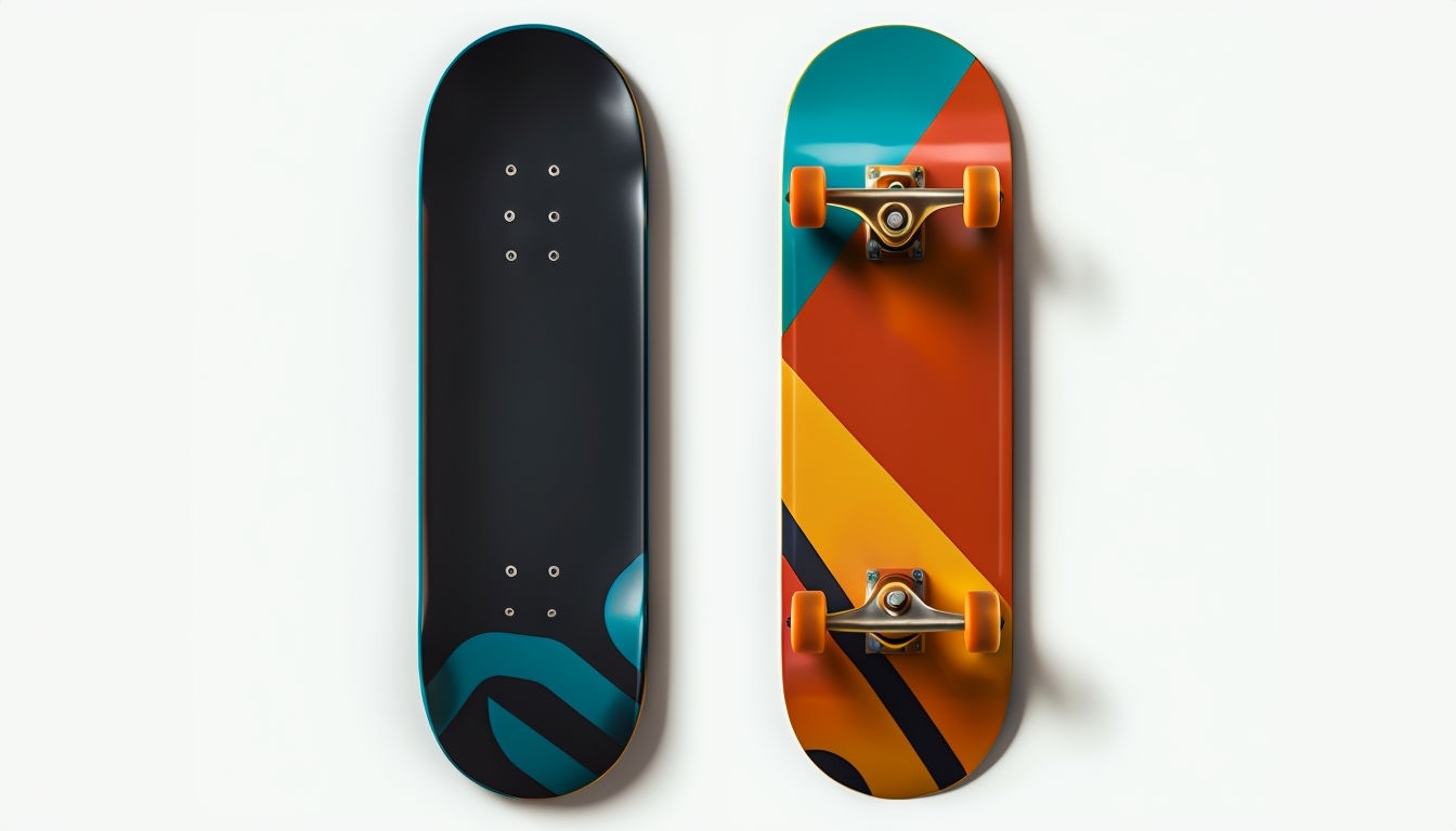 Stylish Skateboard Decks Design for Creative Virtual Backgrounds