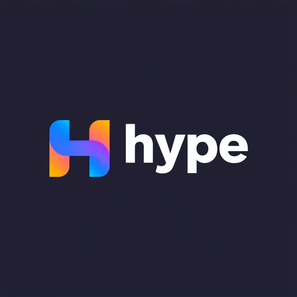 Modern Minimalist Hype Logo Design on Dark Background