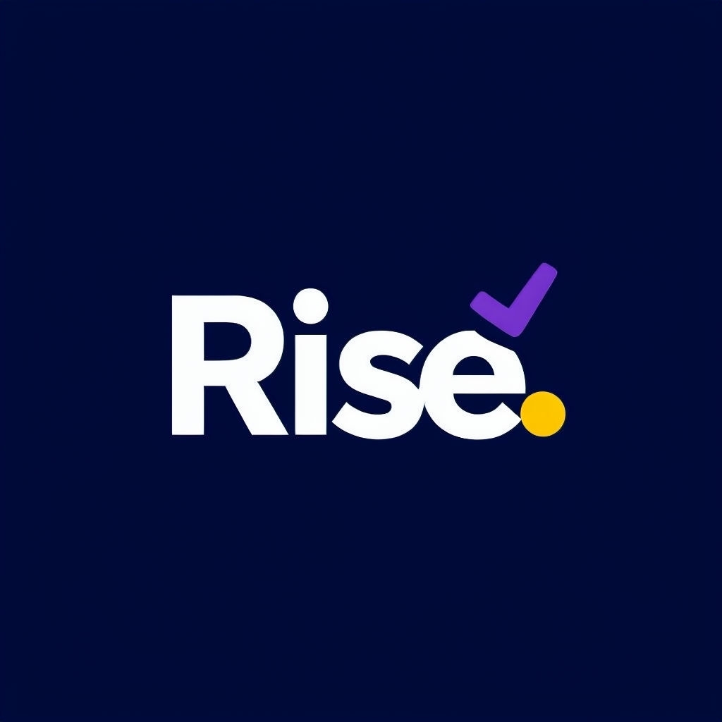 Modern Minimalist Rise Logo with Colorful Accents