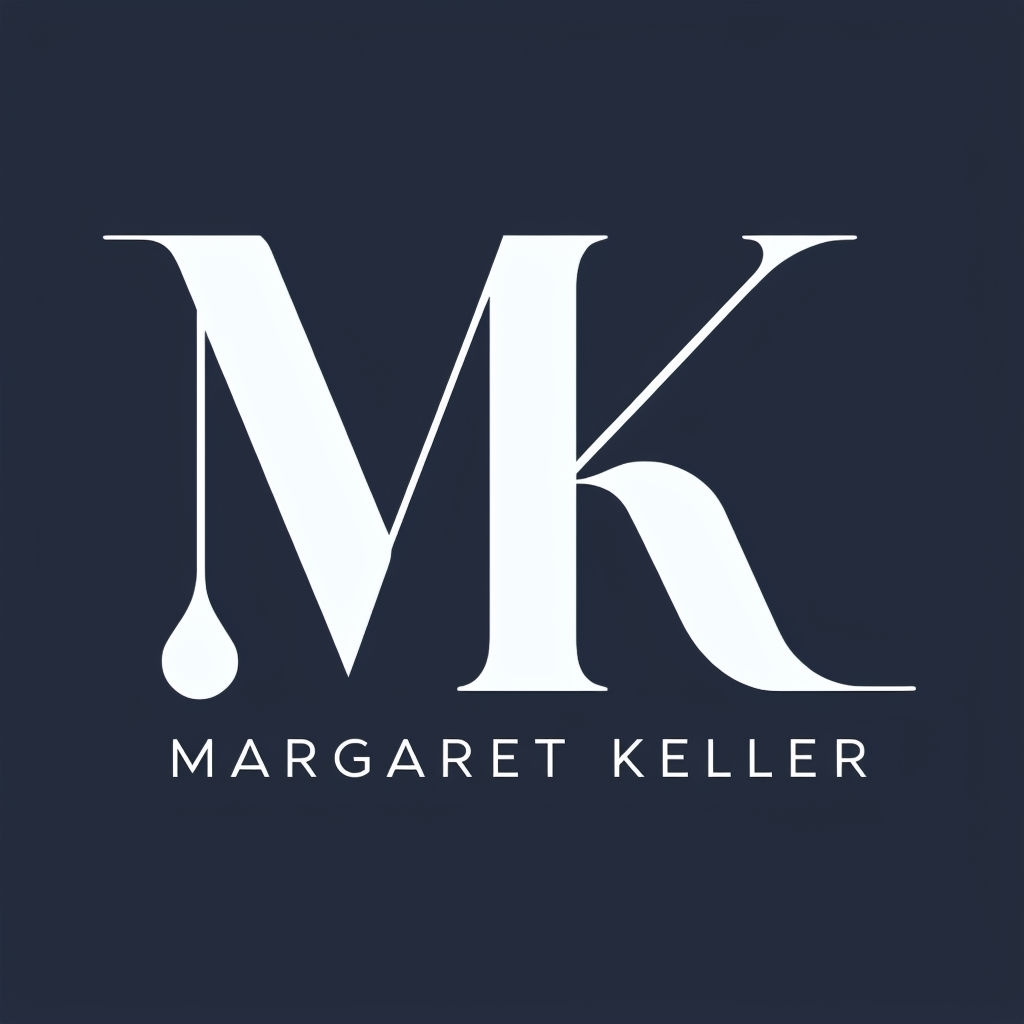 Elegant MK Monogram Logo Design for Margaret Keller Brand Monogram