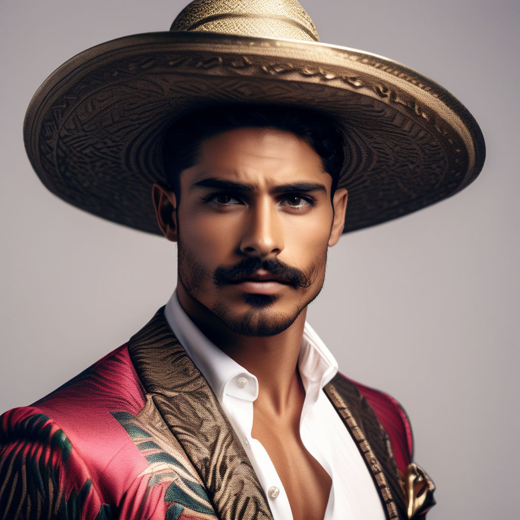 Hispanic man with black little mustache