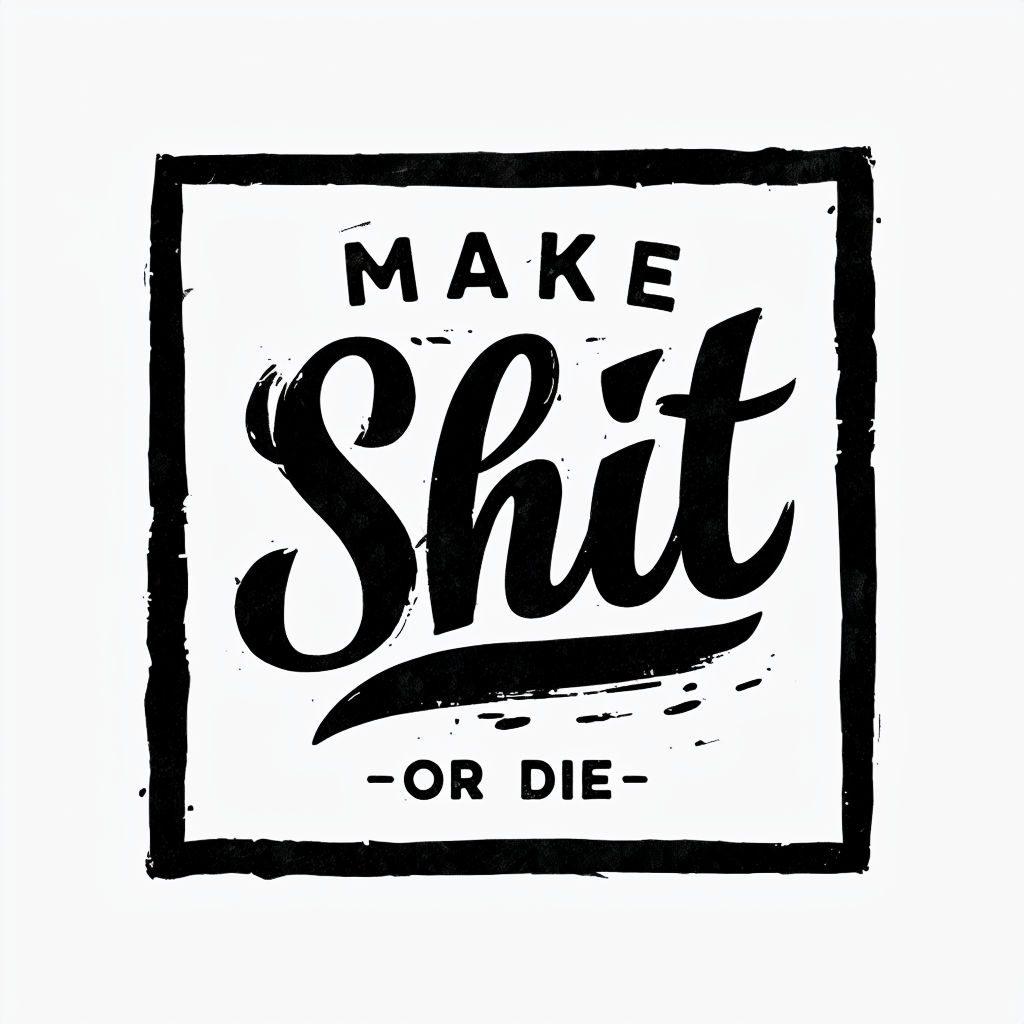 Make Shit Happen Bold Motivational Typography Sticker