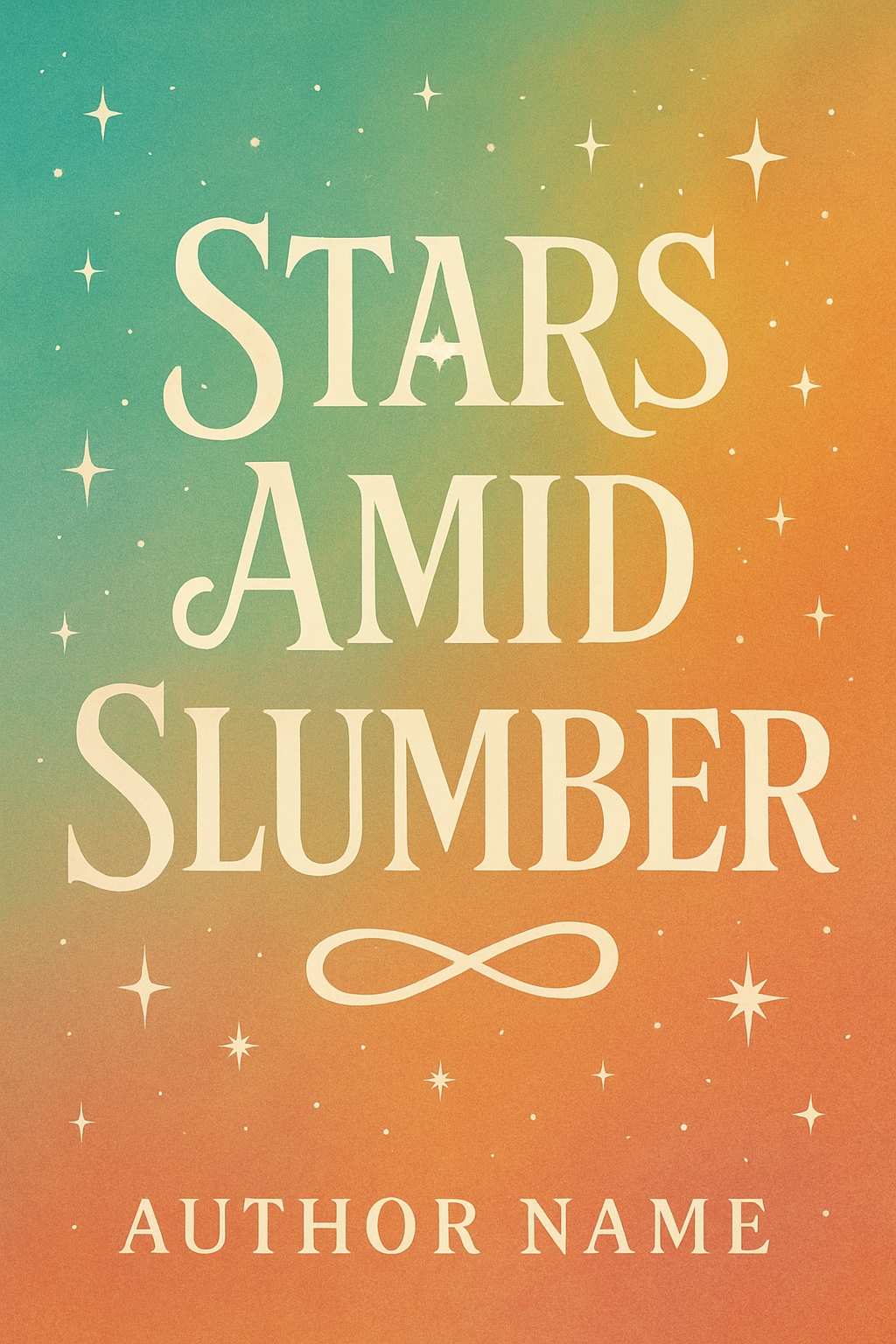 Stars Amid Slumber Vintage Book Cover with Celestial Theme Ebook Cover