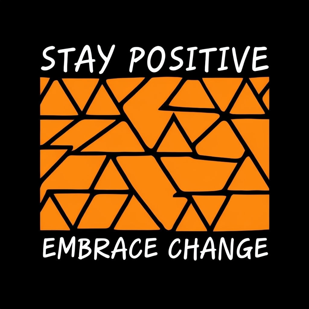 Stay Positive Embrace Change Motivational Graphic T-Shirt