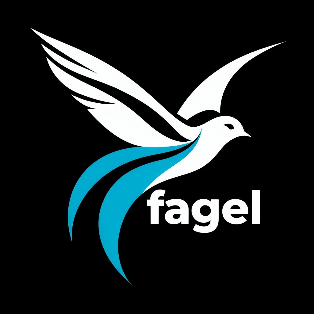 Elegant Minimalist Swallow Logo Design with Cyan Accents