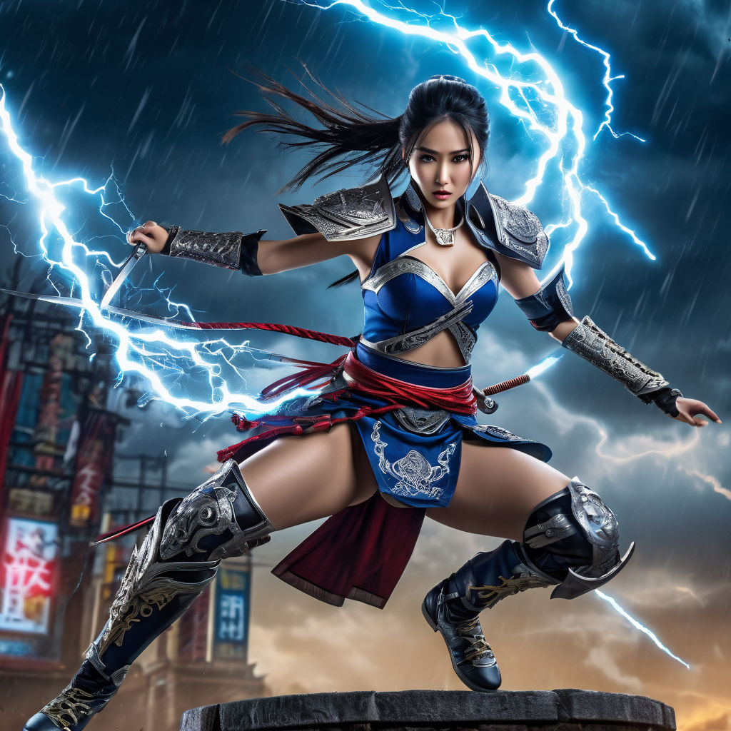 Erotic Lightning female ninja