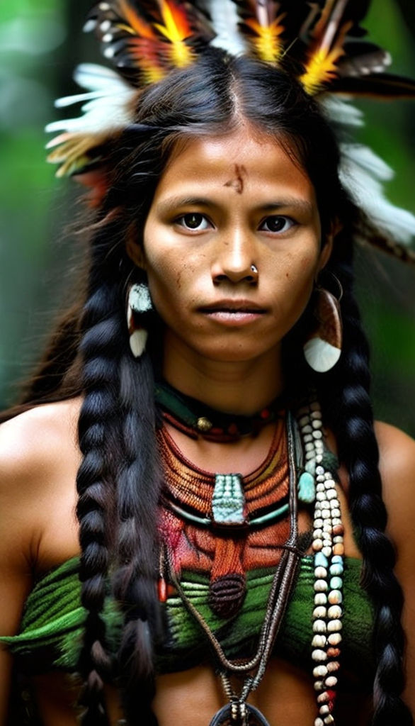 A woman from the Amazon forest tribes by Elena Ganzen - Playground