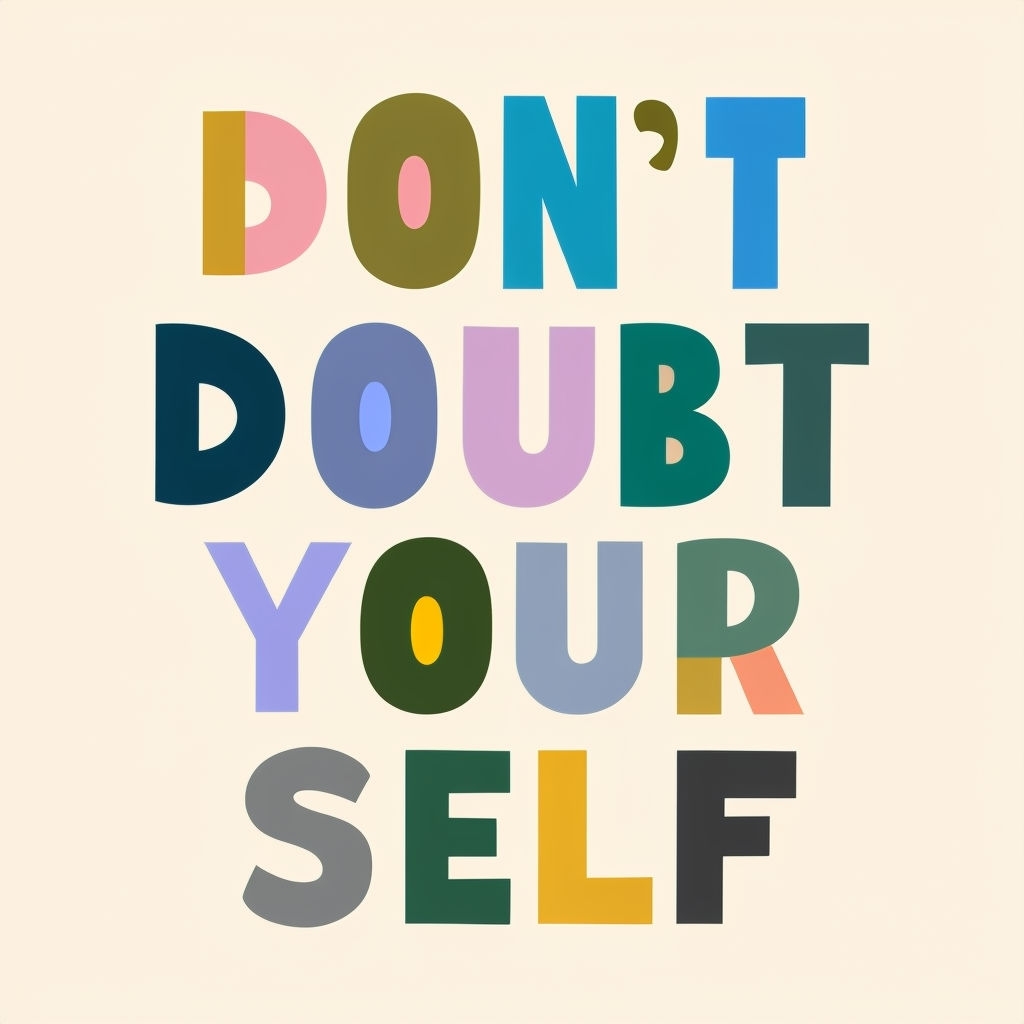 Don't Doubt Yourself Colorful Motivational Poster