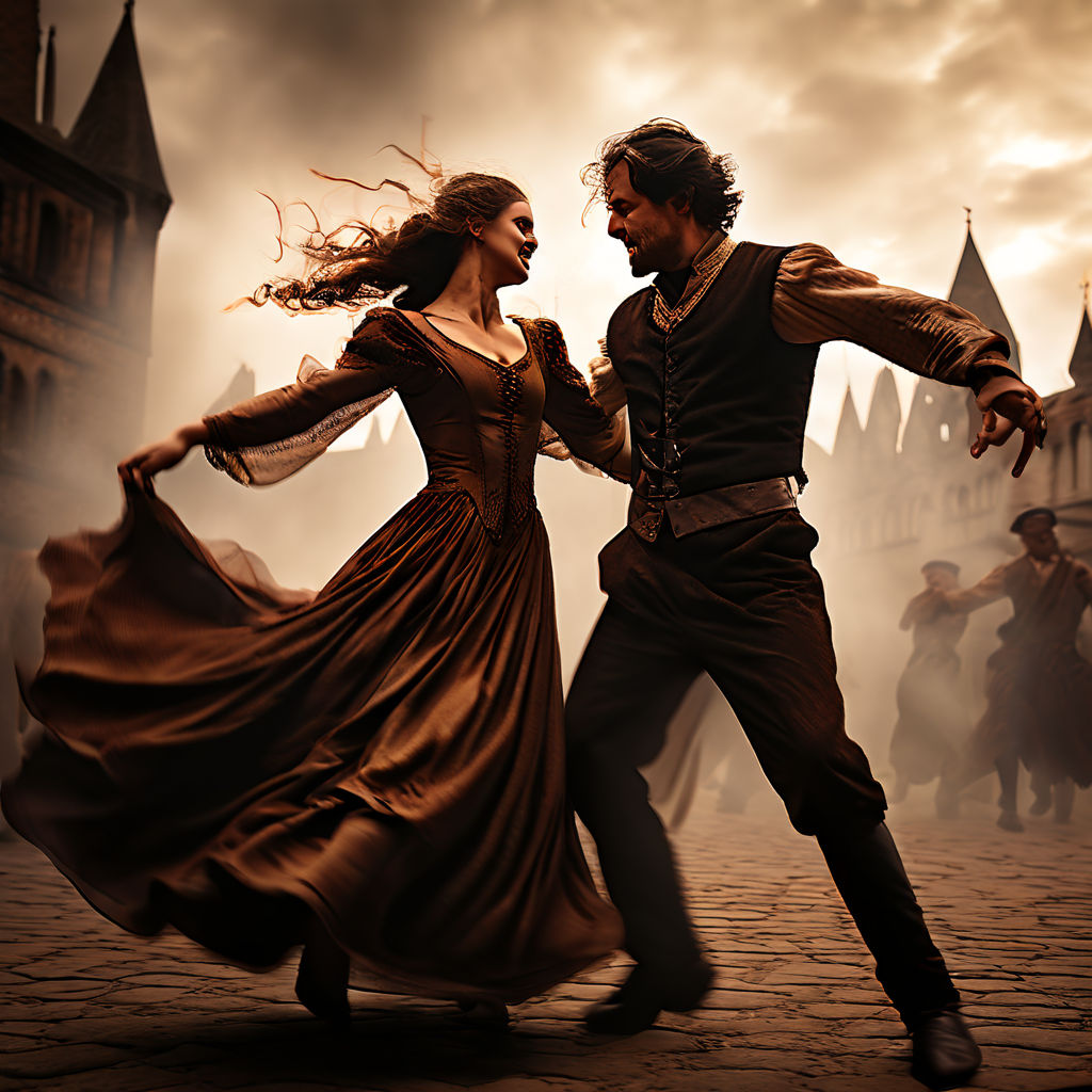 Medieval dancers caught in midtwirl by Nejdet Sezgin Playground