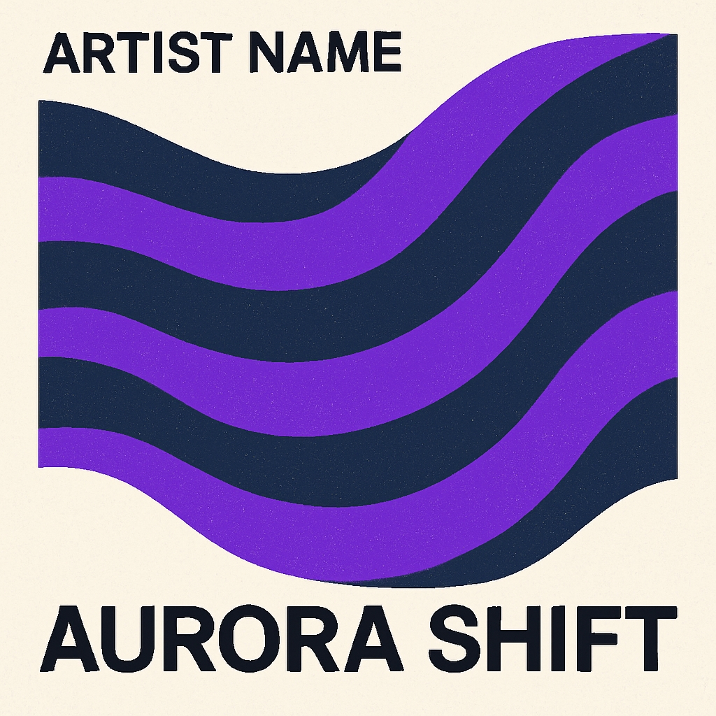 Modern Abstract Wavy Stripes Design for Spotify Album Cover