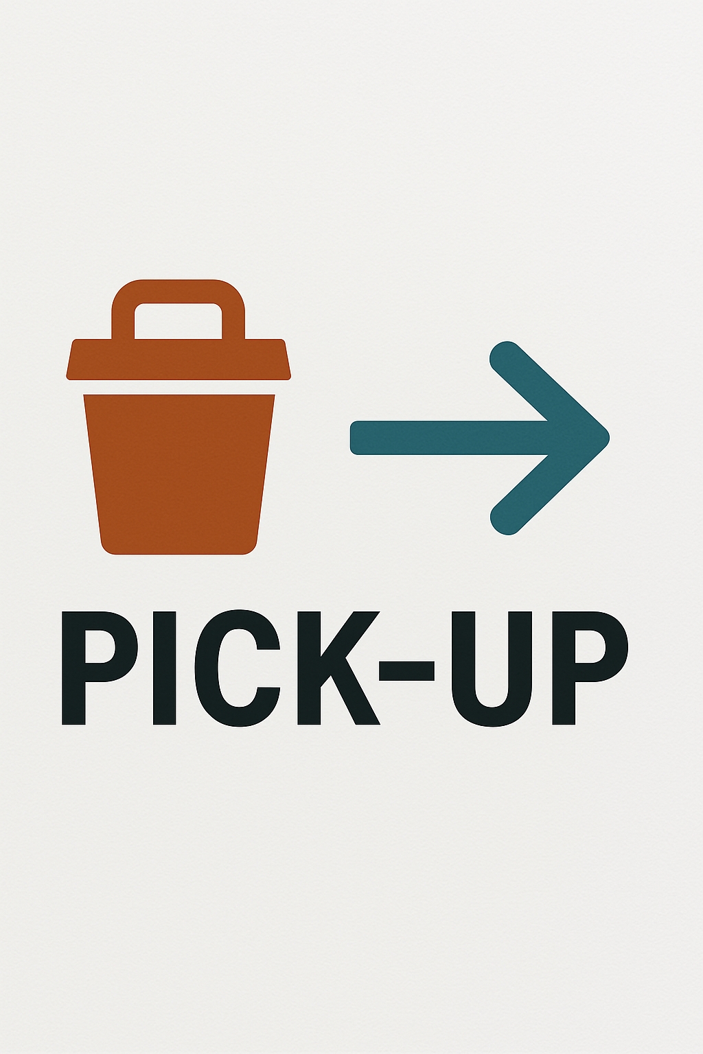 Modern Minimalist Pick-Up Icon and Text Design Poster for Event Signs