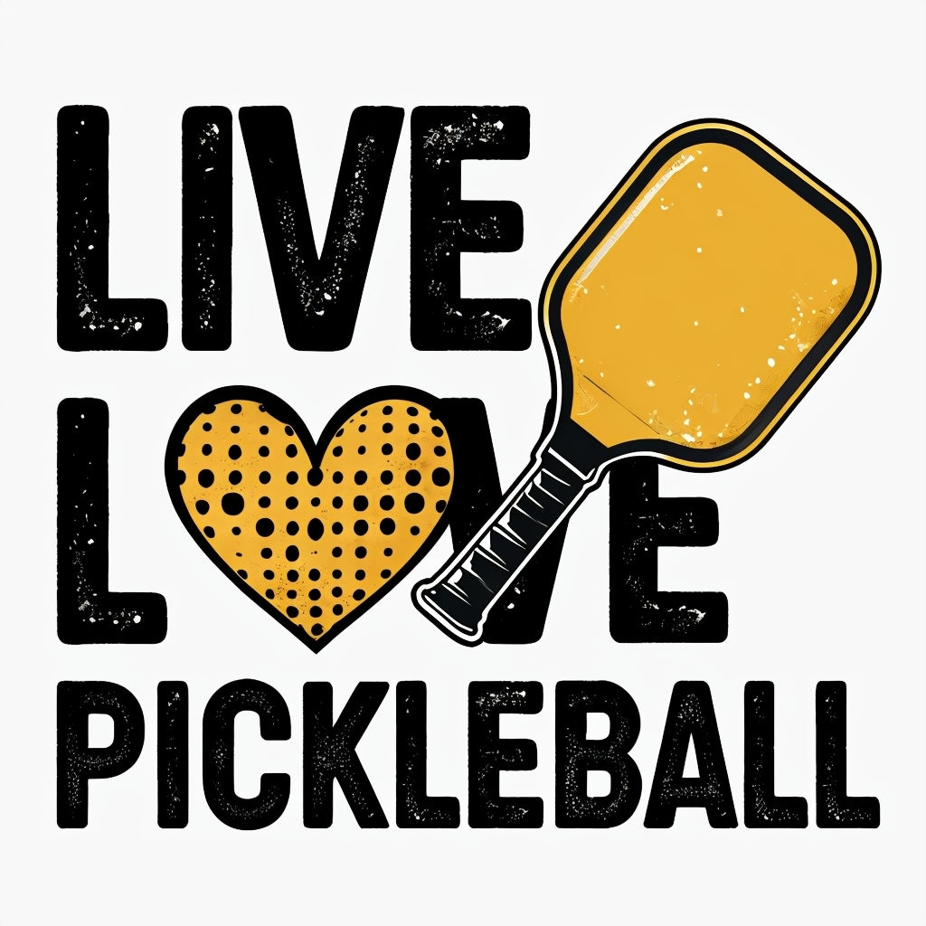 Live Love Pickleball Vintage Text Art Design Mug